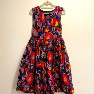 Large Multicolored Floral ModCloth Long Dress